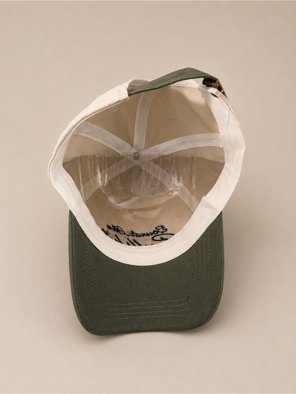 Zenana “Sounds Like Bullsh!t Two Tone Trucker Hat NEW Green/Cream - Picture 4 of 5